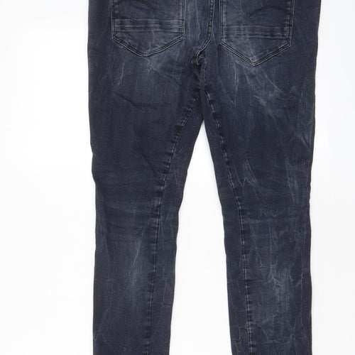 G-Star Mens Blue Cotton Skinny Jeans Size 32 in L29 in Regular Zip - Short Leg, Pockets