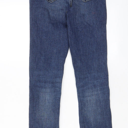 Denim & Co. Womens Blue Cotton Skinny Jeans Size 6 L27 in Regular Zip - Pockets