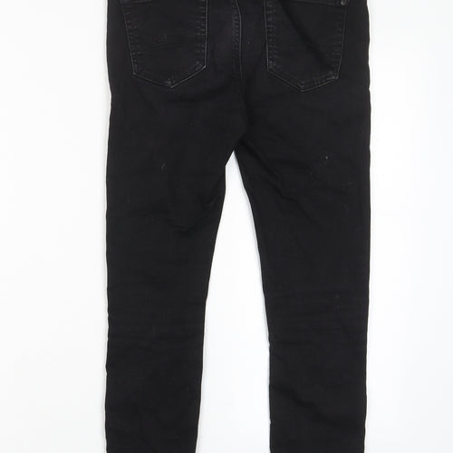 Jack Wills Womens Black Cotton Skinny Jeans Size 27 in L25 in Regular Zip - Pockets, Logo