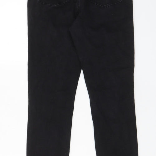 Denim & Co. Womens Black Cotton Skinny Jeans Size 12 L27 in Regular Zip - Pockets