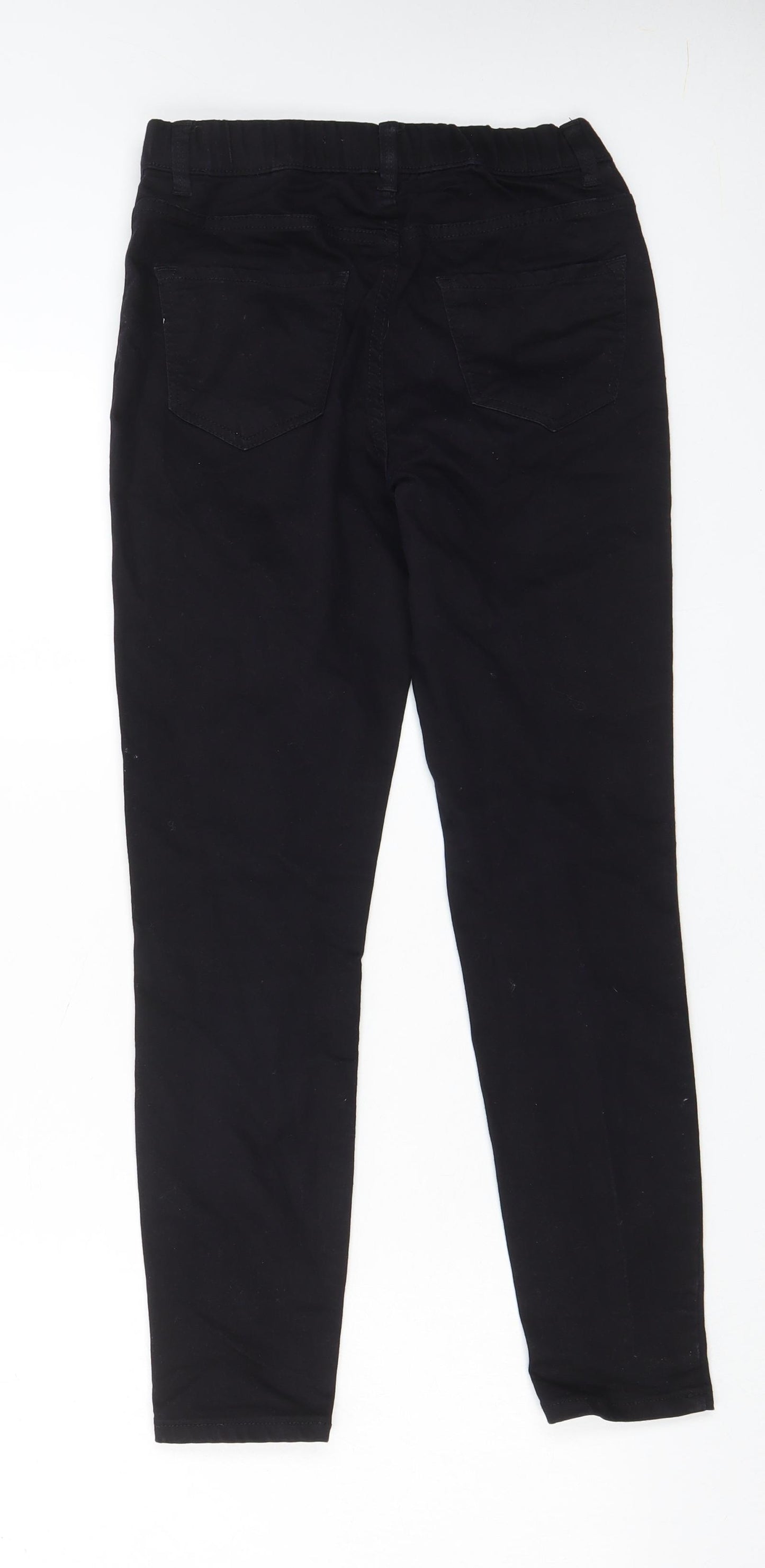 New Look Womens Black Cotton Jegging Jeans Size 8 L26 in Regular - Elasticated waist