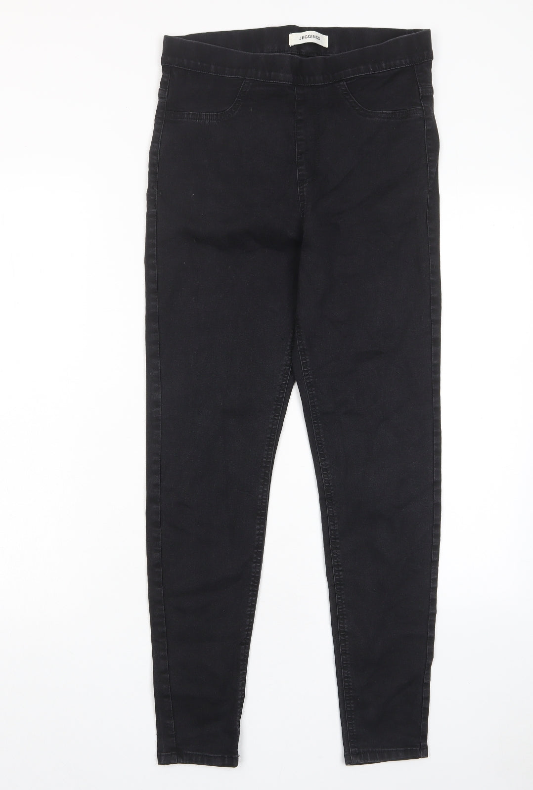 Marks and Spencer Womens Grey Cotton Jegging Jeans Size 10 L28 in Regular - Elasticated waist