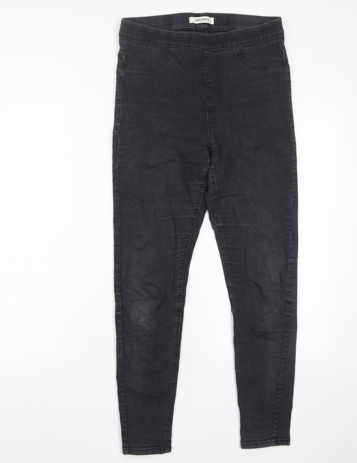 Marks and Spencer Womens Grey Cotton Jegging Jeans Size 10 L27 in Regular