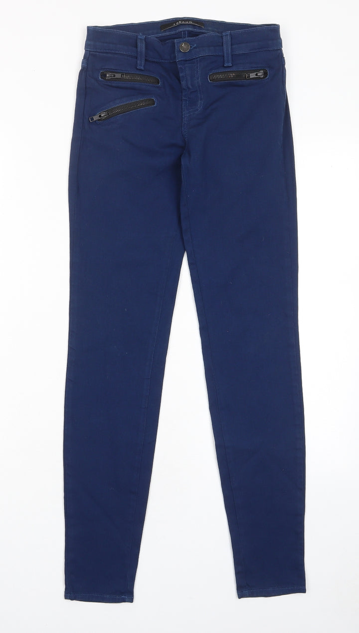 J.BRAND Womens Blue Cotton Skinny Jeans Size 24 in L29 in Regular Zip - Pockets