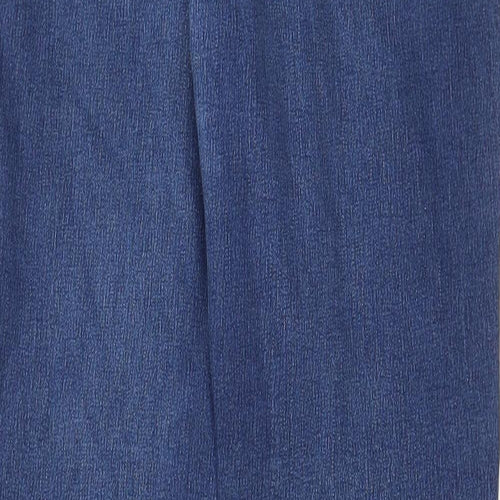 George Womens Blue Cotton Straight Jeans Size 14 L28 in Regular Zip - Pockets