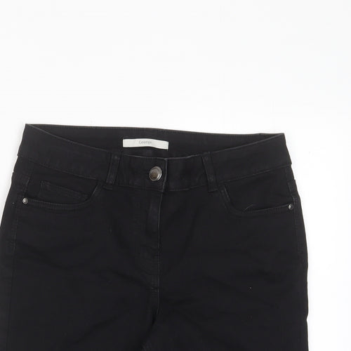 George Womens Black Cotton Bermuda Shorts Size 10 L11 in Regular Zip - Pockets