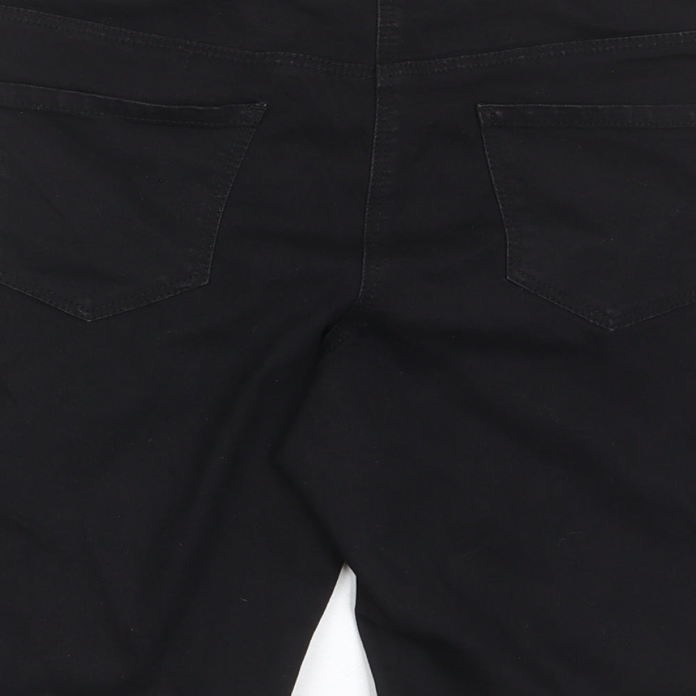 George Womens Black Cotton Bermuda Shorts Size 10 L11 in Regular Zip - Pockets