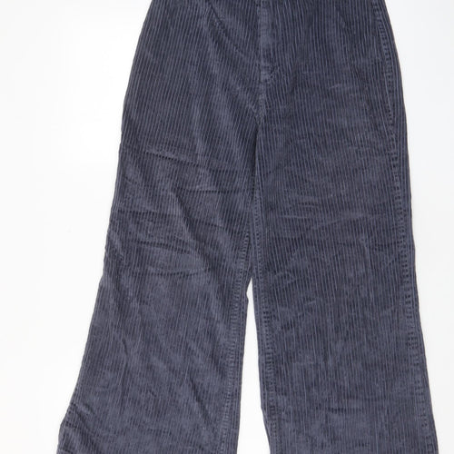 Amuse Womens Blue Cotton Trousers Size 26 in L26 in Regular Zip - Pockets