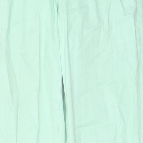 YesYes Womens Green Cotton Skinny Jeans Size 12 L31 in Regular Zip - Pockets