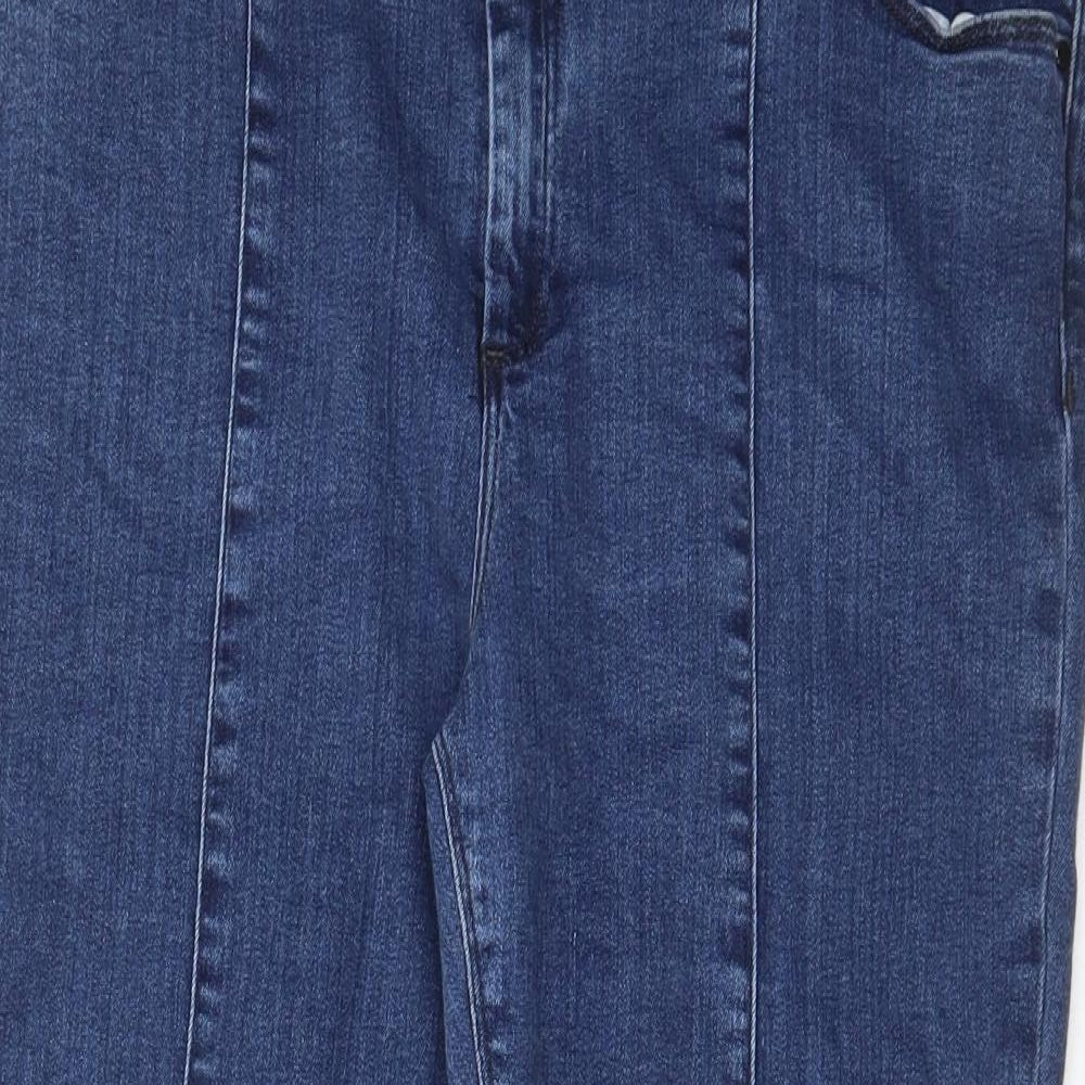 ASOS Womens Blue Cotton Skinny Jeans Size 18 L30 in Regular Zip - Pockets