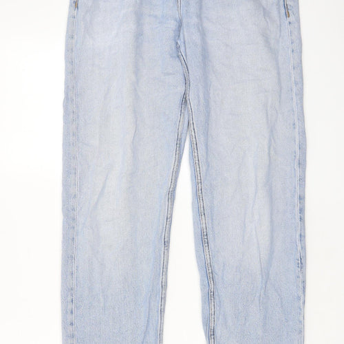 H&M Mens Blue Cotton Straight Jeans Size 30 in L30 in Relaxed Button - Pockets