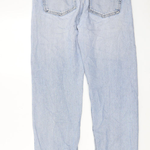 H&M Mens Blue Cotton Straight Jeans Size 30 in L30 in Relaxed Button - Pockets