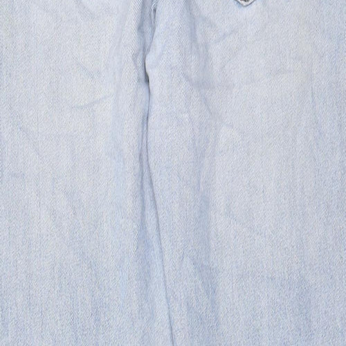 H&M Mens Blue Cotton Straight Jeans Size 30 in L30 in Relaxed Button - Pockets