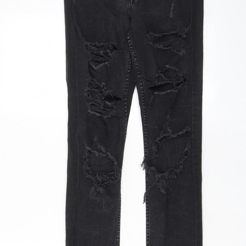 H&M Womens Black Cotton Skinny Jeans Size 30 in L29 in Regular Zip - Pockets