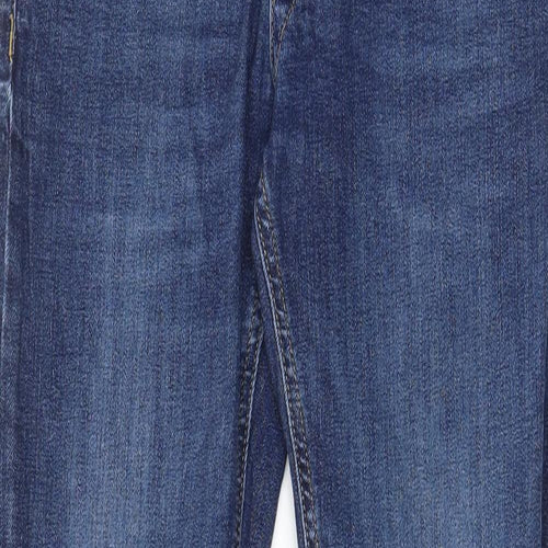 River Island Mens Blue Cotton Skinny Jeans Size 30 in L32 in Regular Zip - Pockets