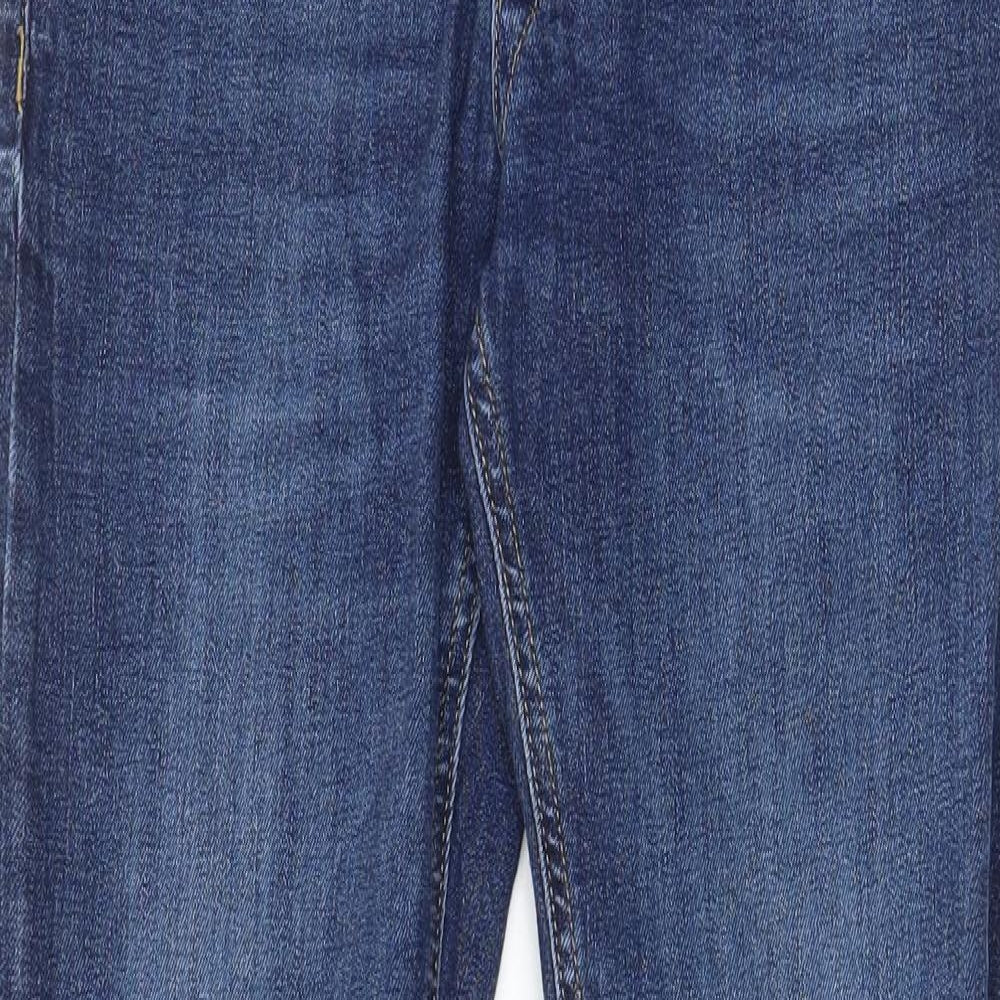 River Island Mens Blue Cotton Skinny Jeans Size 30 in L32 in Regular Zip - Pockets
