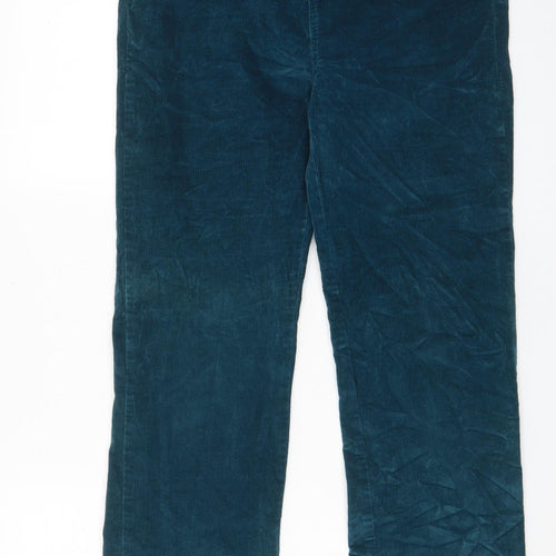 Cotton Traders Womens Blue Cotton Trousers Size 14 L29 in Regular - Pockets