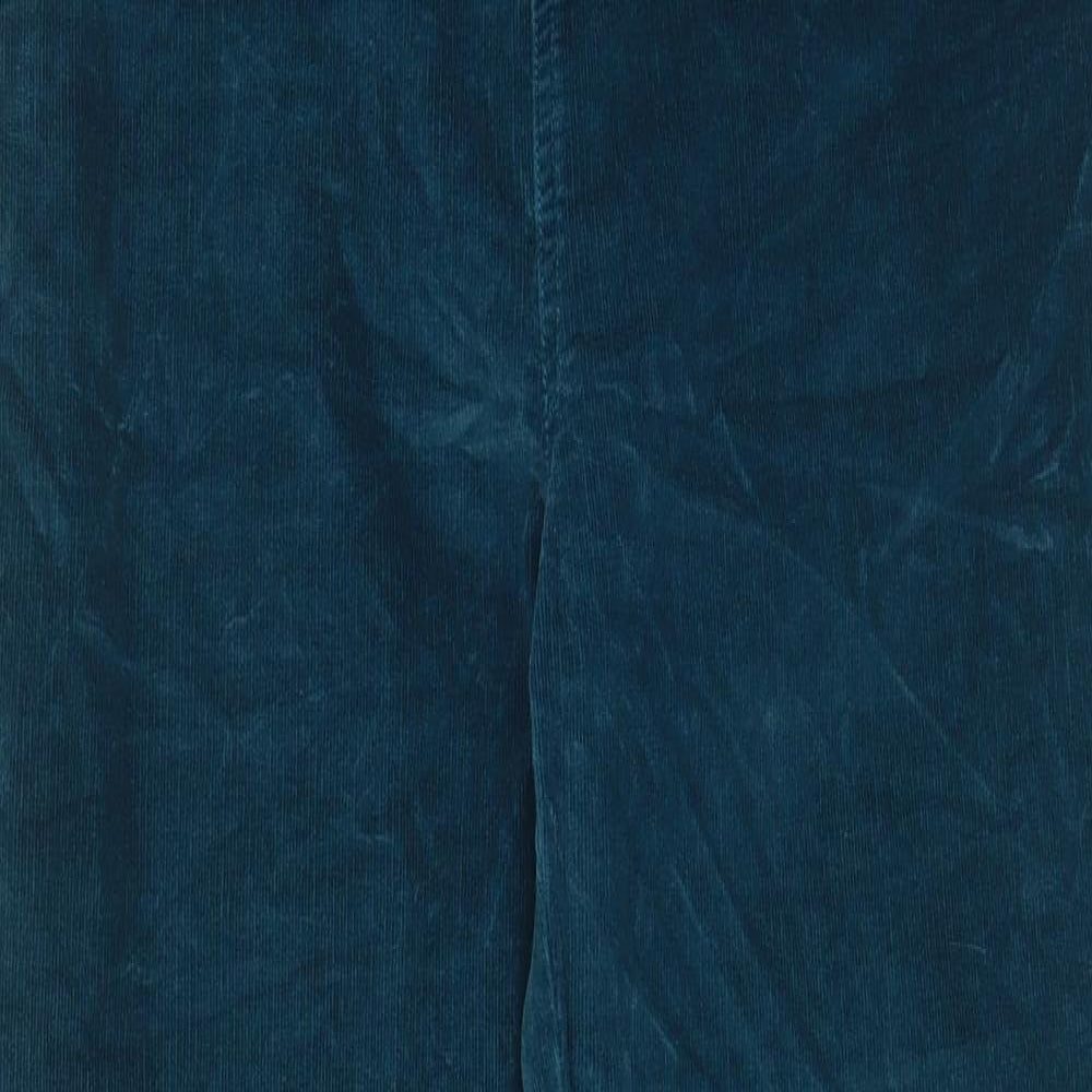 Cotton Traders Womens Blue Cotton Trousers Size 14 L29 in Regular - Pockets