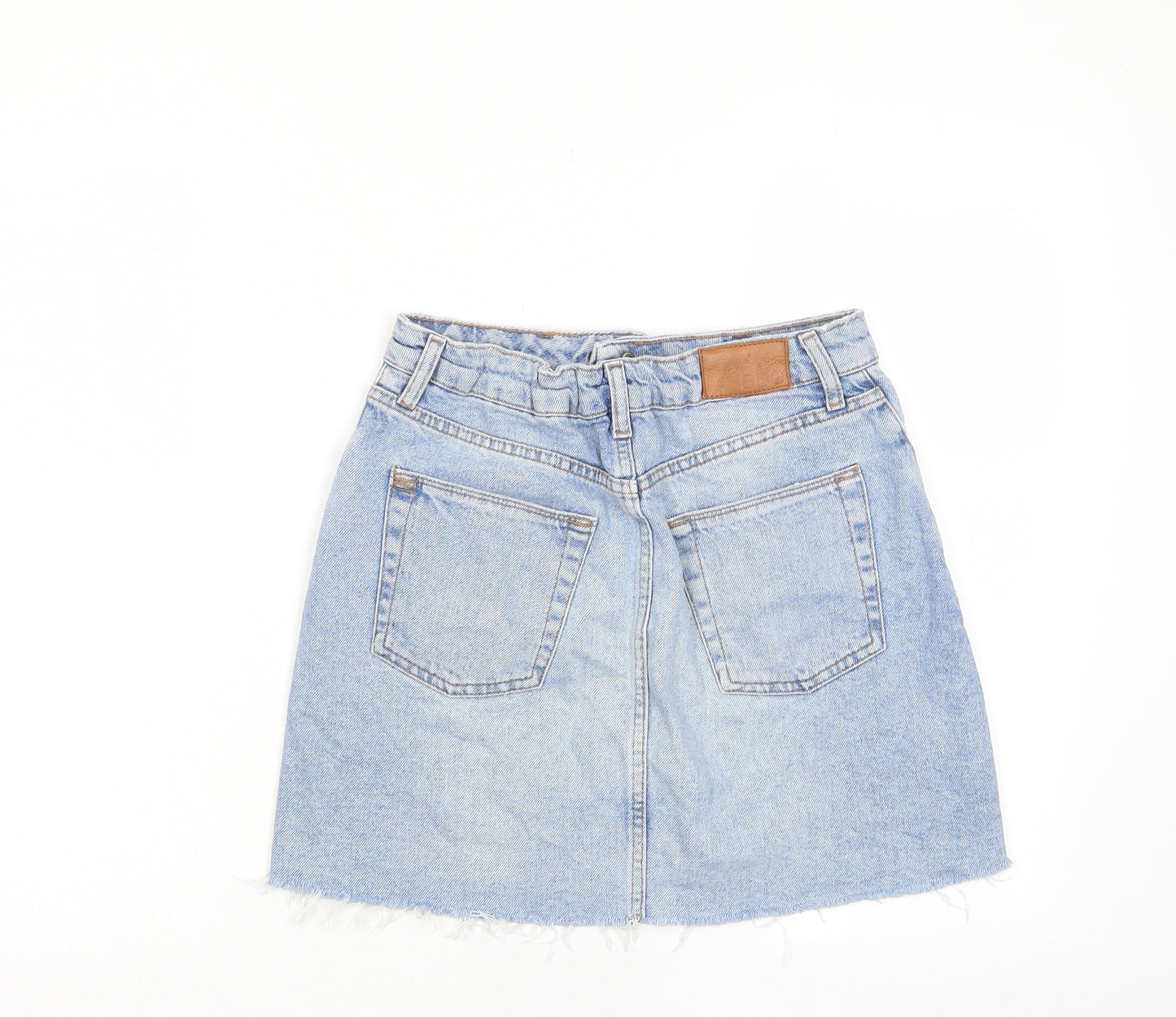 BDG Womens Blue Cotton A-Line Skirt Size 26 in Zip - Pockets