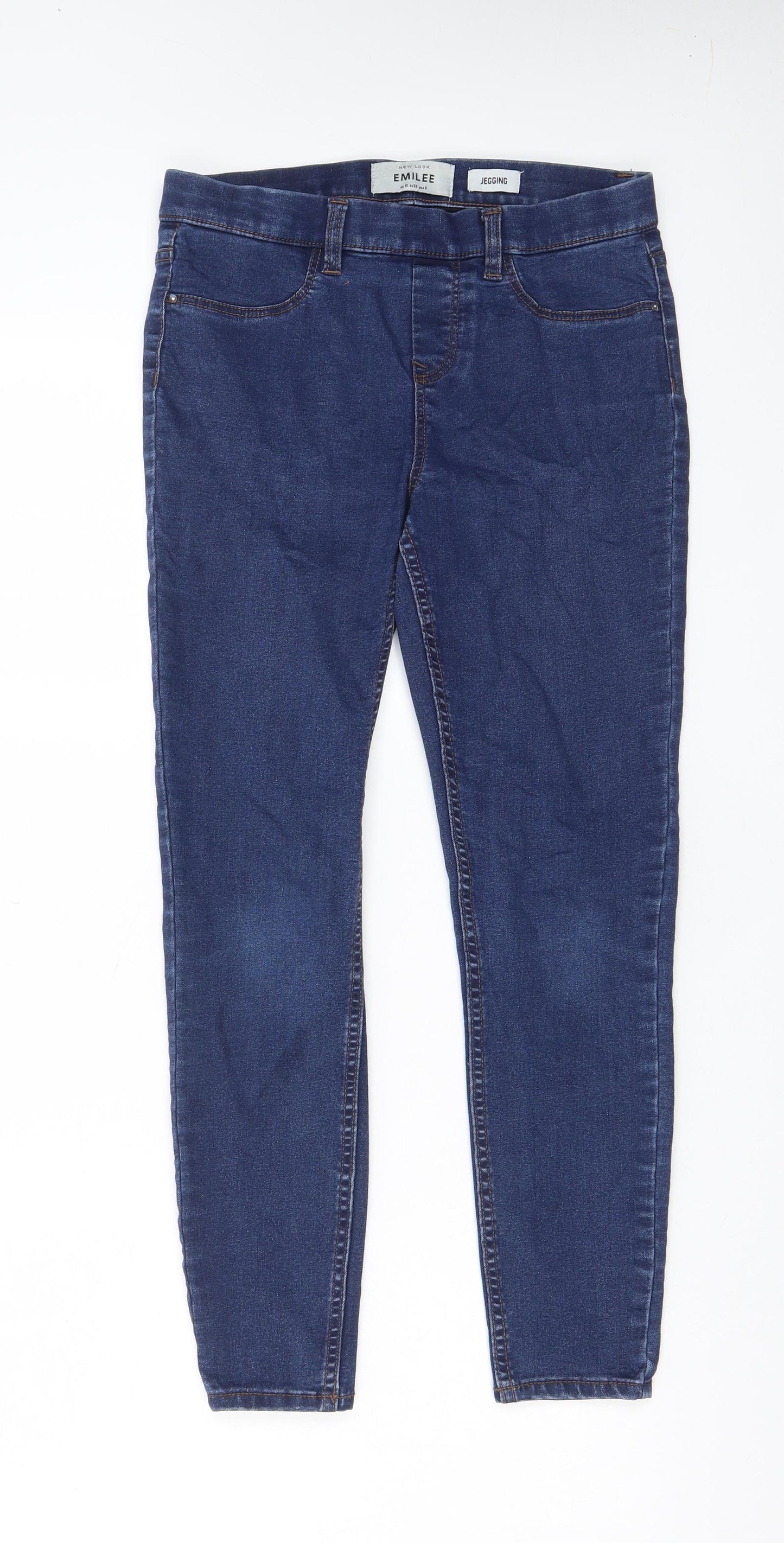 New Look Womens Blue Cotton Jegging Jeans Size 10 L25 in Regular