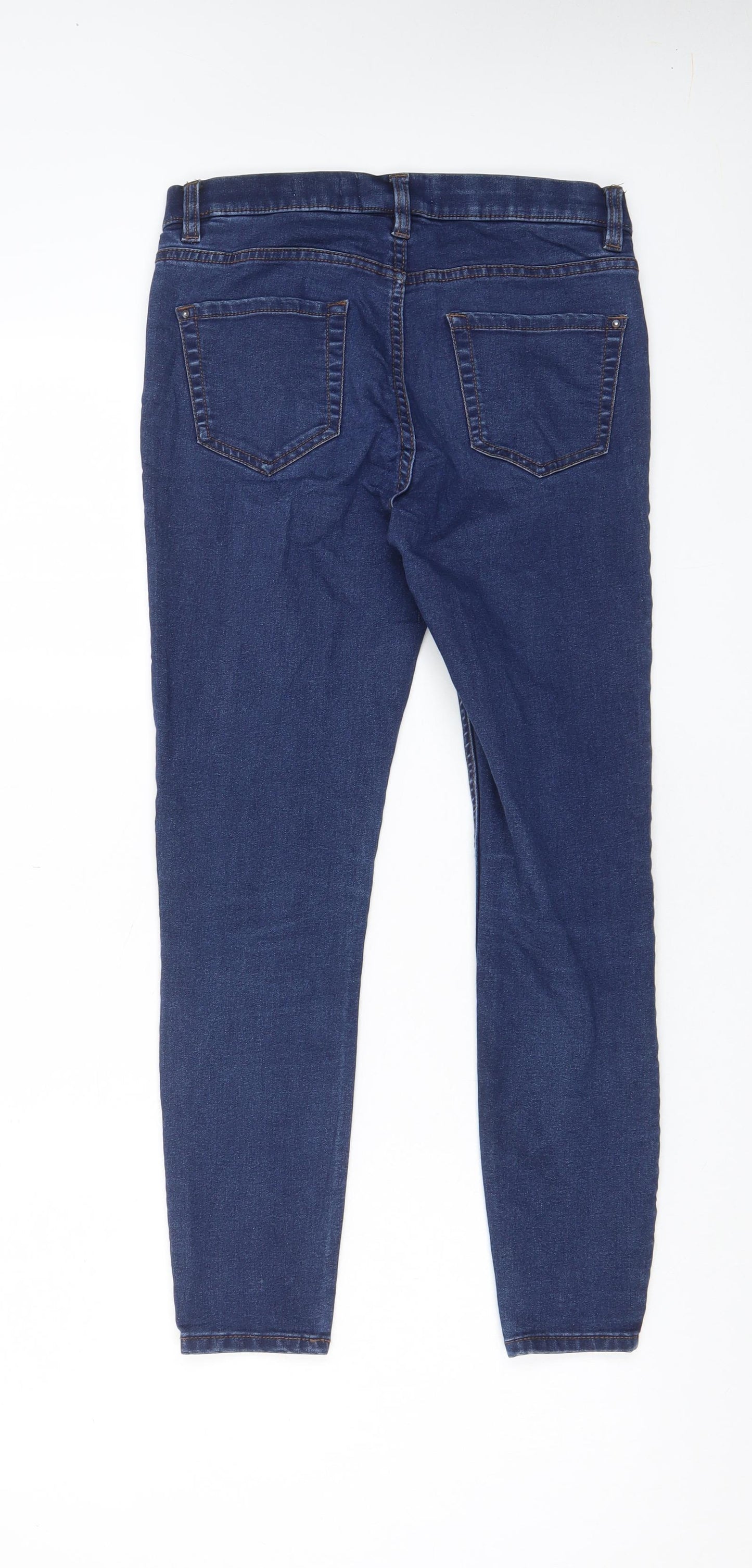 New Look Womens Blue Cotton Jegging Jeans Size 10 L25 in Regular