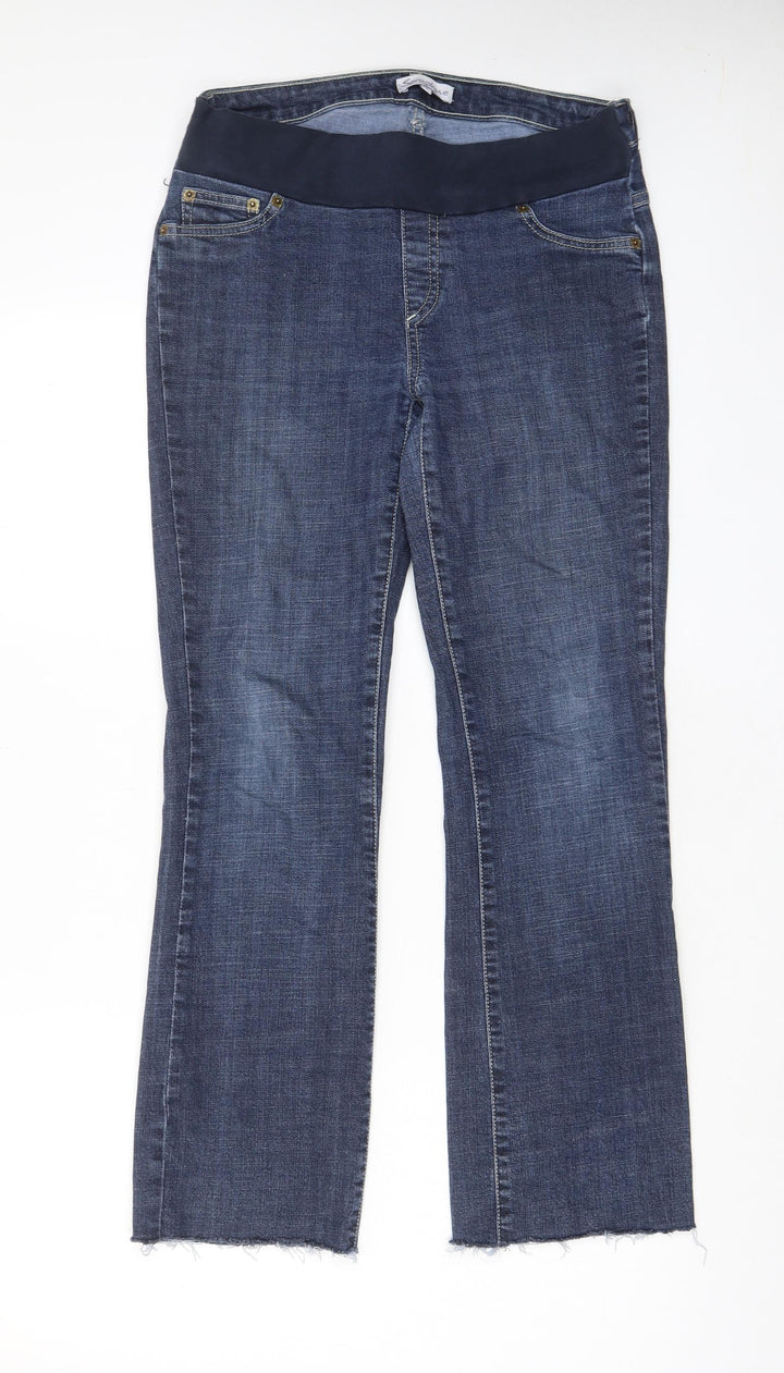 Seraphine Womens Blue Cotton Straight Jeans Size 30 in L28 in Regular
