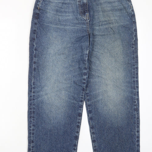 COLLUSION Womens Blue Cotton Straight Jeans Size 26 in L28 in Regular Zip - Pockets