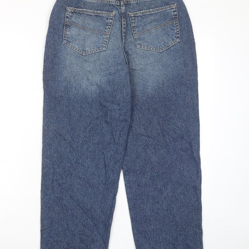 COLLUSION Womens Blue Cotton Straight Jeans Size 26 in L28 in Regular Zip - Pockets