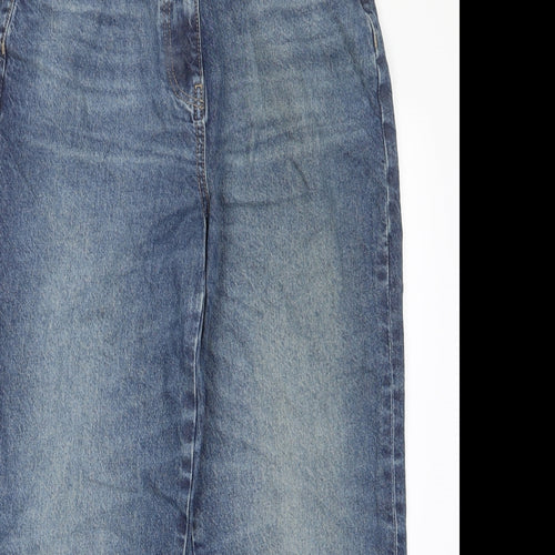 COLLUSION Womens Blue Cotton Straight Jeans Size 26 in L28 in Regular Zip - Pockets