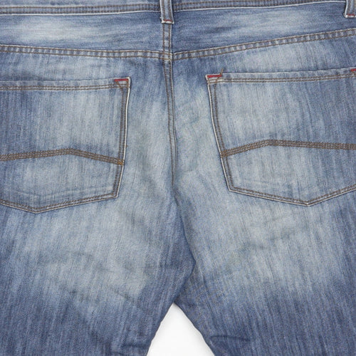 Denim & Co. Mens Blue Cotton Bermuda Shorts Size 32 in L10 in Regular Zip - Pockets