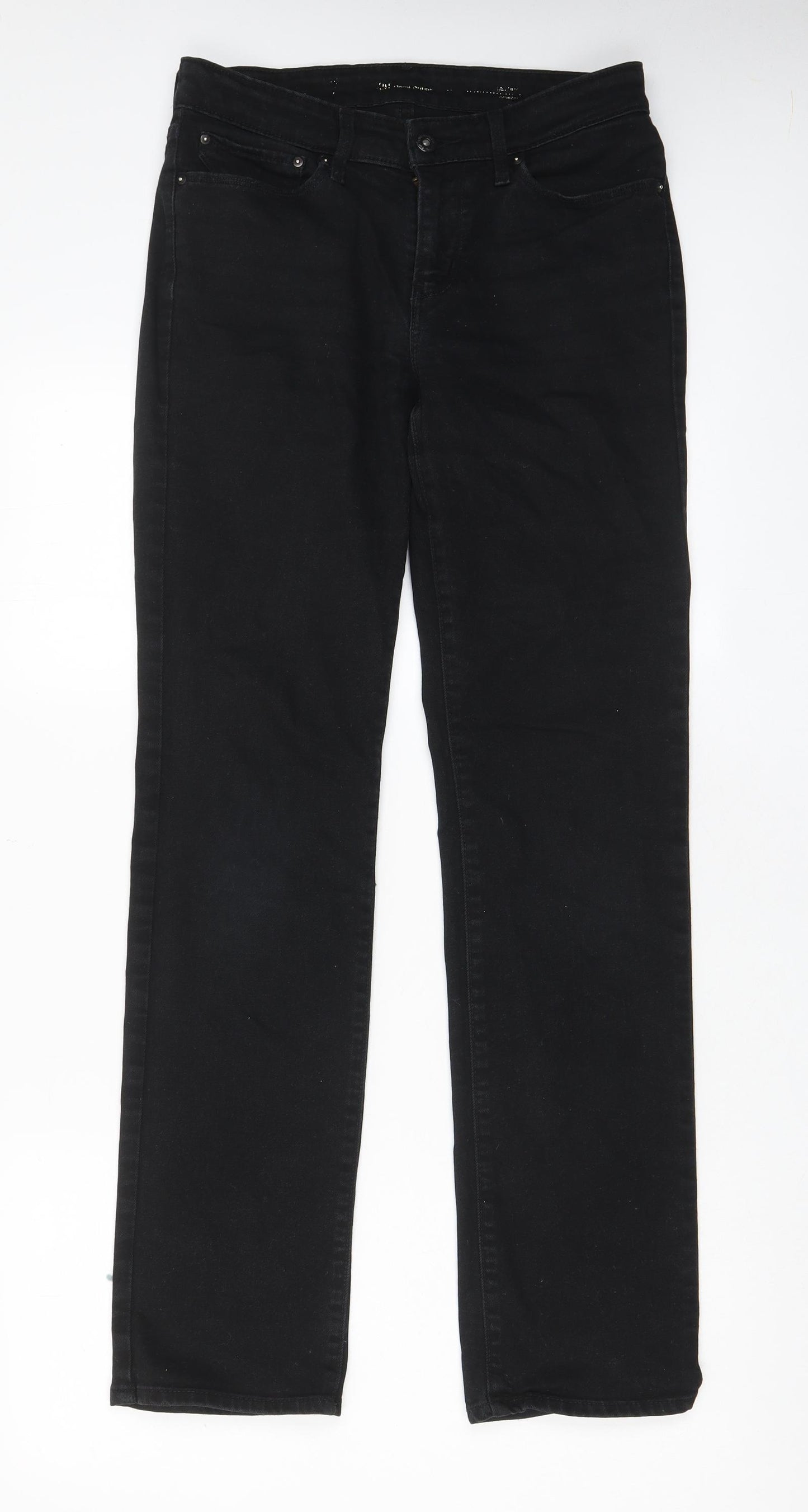 Levi's Womens Black Cotton Straight Jeans Size 28 in L32 in Regular Zip - Pockets