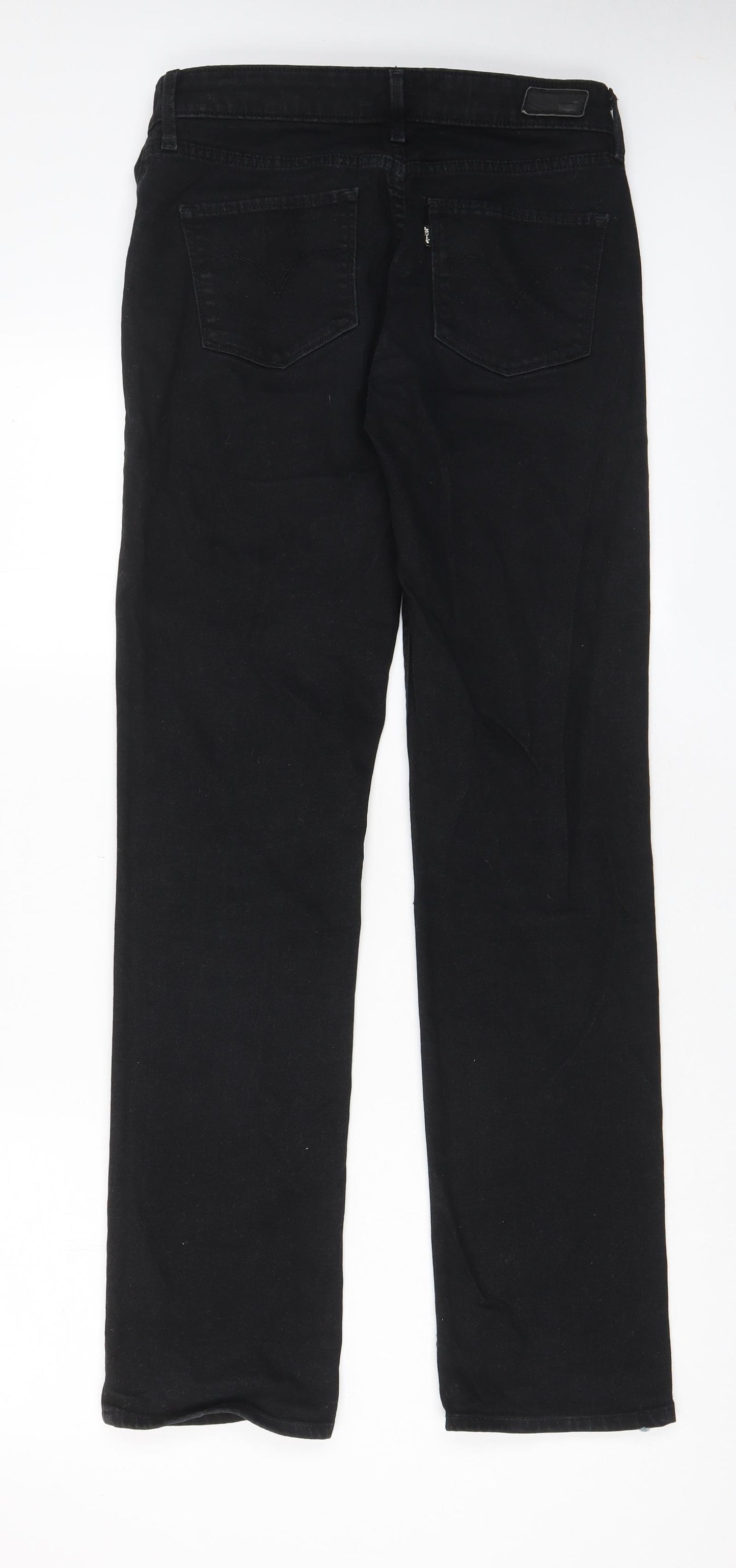 Levi's Womens Black Cotton Straight Jeans Size 28 in L32 in Regular Zip - Pockets