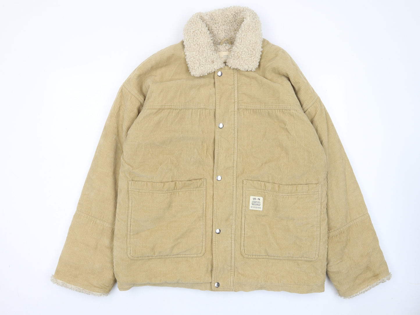 Urban Outfitters Mens Brown Jacket Size M Zip - M/L, Pockets