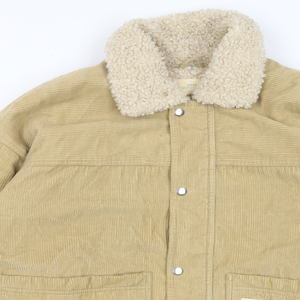 Urban Outfitters Mens Brown Jacket Size M Zip - M/L, Pockets