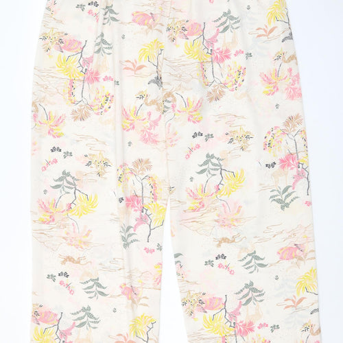 Marks and Spencer Womens Multicoloured Floral Polyester Top Pyjama Pants Size 20