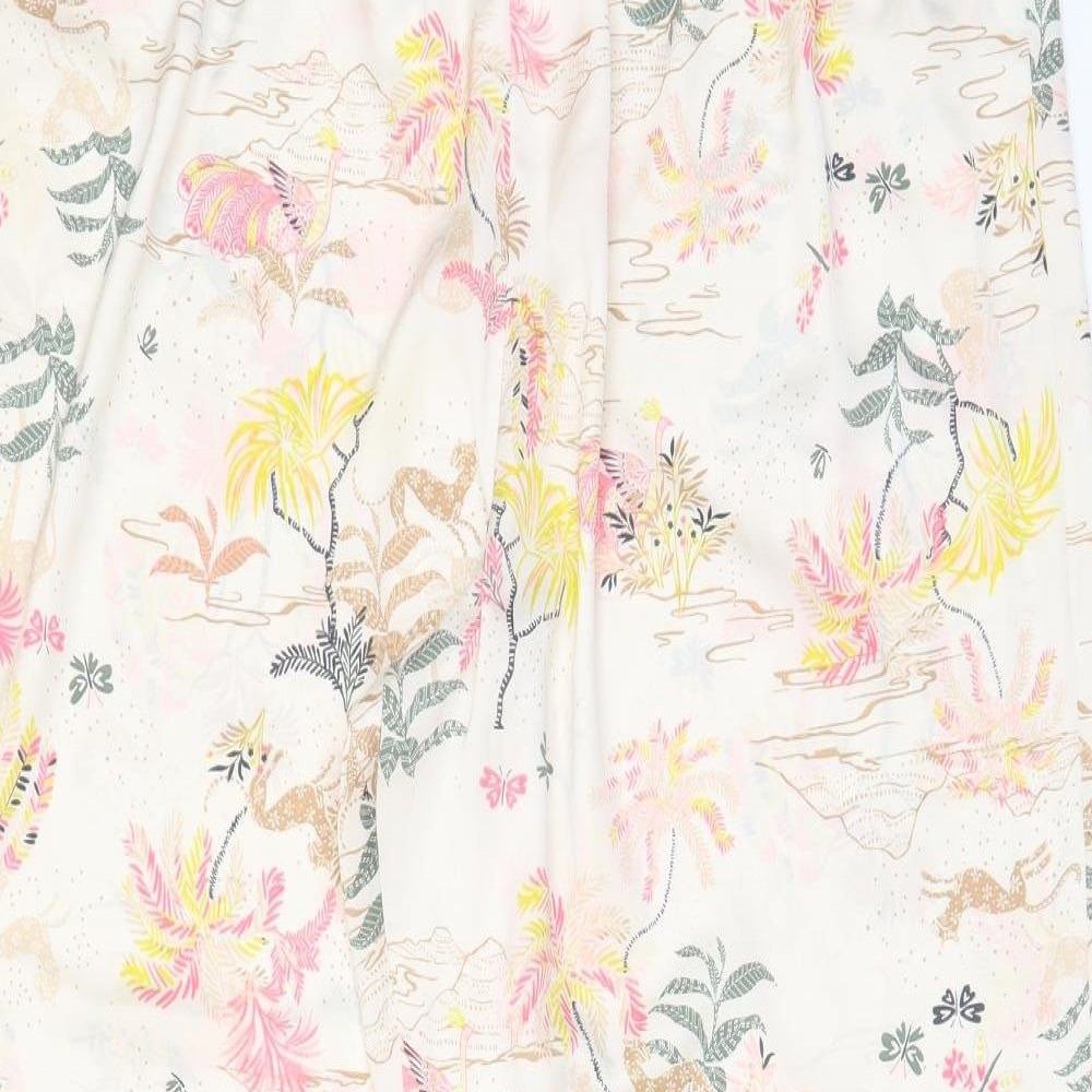 Marks and Spencer Womens Multicoloured Floral Polyester Top Pyjama Pants Size 20