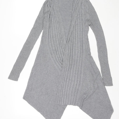 Marks and Spencer Womens Grey V-Neck Polyamide Cardigan Jumper Size 10