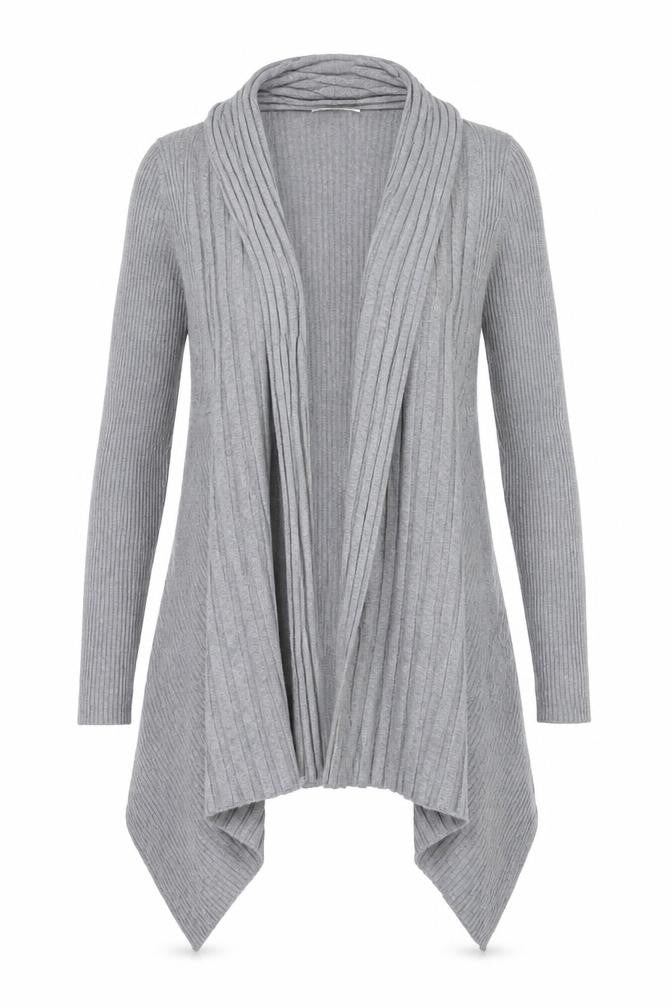 Marks and Spencer Womens Grey V-Neck Polyamide Cardigan Jumper Size 10