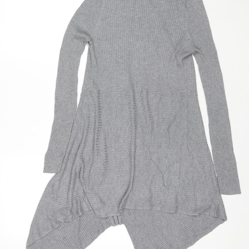 Marks and Spencer Womens Grey V-Neck Polyamide Cardigan Jumper Size 10