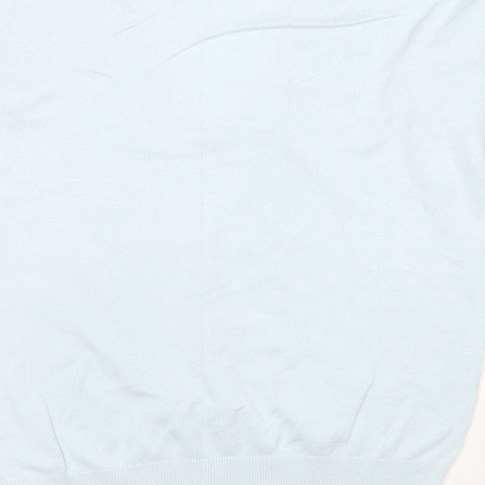 Capsule Womens Blue V-Neck Viscose Pullover Jumper Size 12