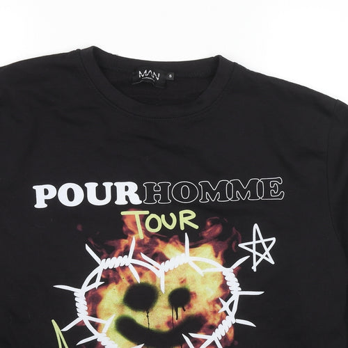 Boohoo Mens Black Polyester Pullover Sweatshirt Size S - Pour Homme Tour