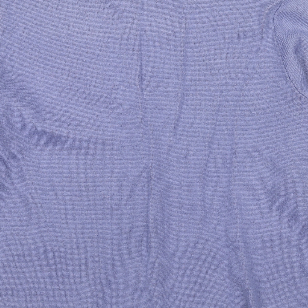 Damart Womens Blue V-Neck Acrylic Cardigan Jumper Size 24