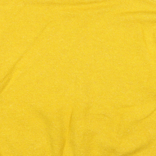 Topshop Womens Yellow Roll Neck Acrylic Pullover Jumper Size 6