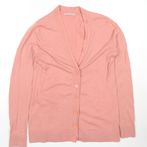 Gap Womens Pink V-Neck Nylon Cardigan Jumper Size S