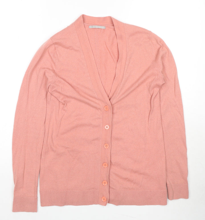Gap Womens Pink V-Neck Nylon Cardigan Jumper Size S