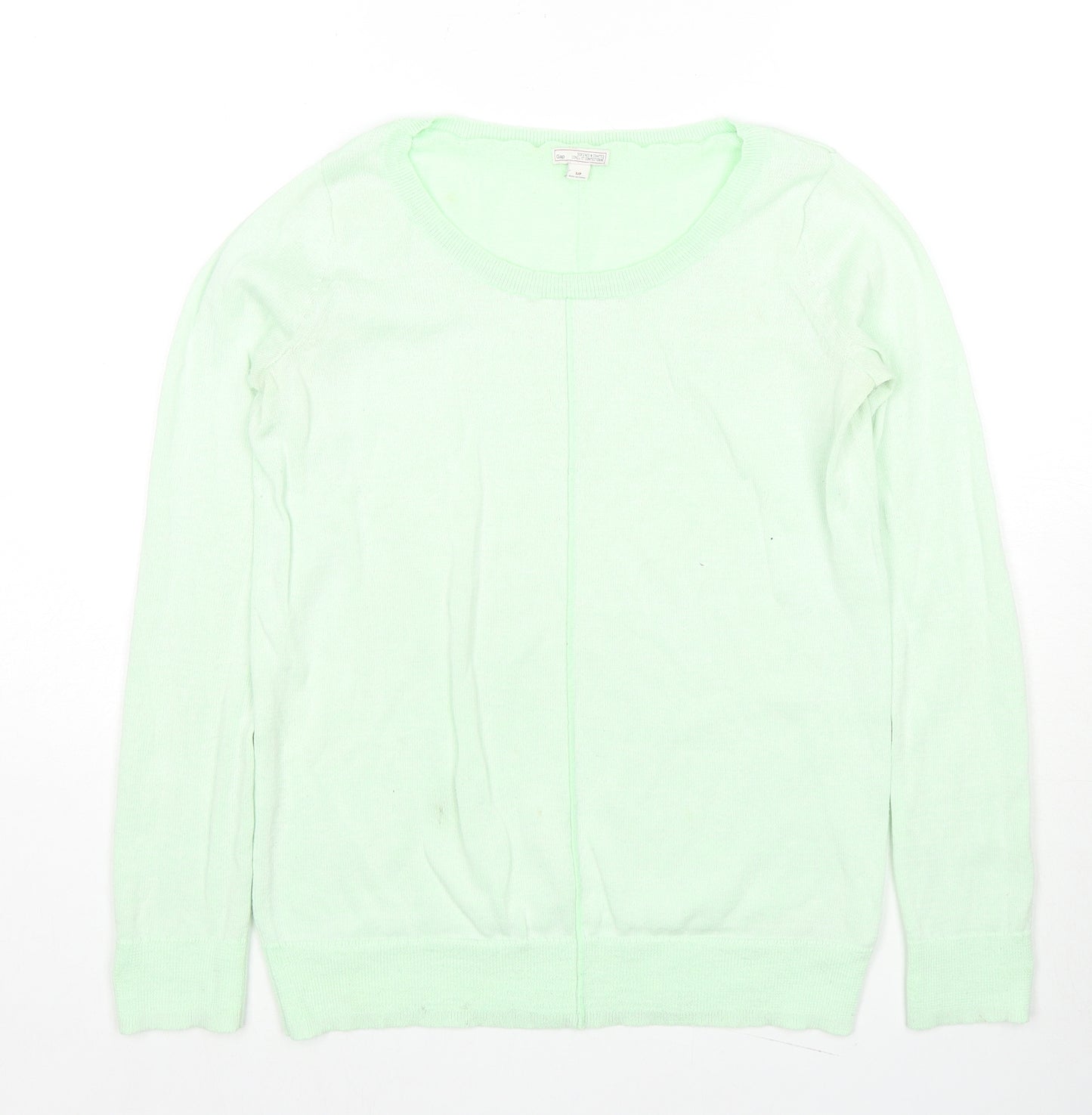 Gap Womens Green Round Neck Polyester Pullover Jumper Size S