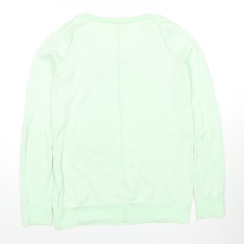 Gap Womens Green Round Neck Polyester Pullover Jumper Size S