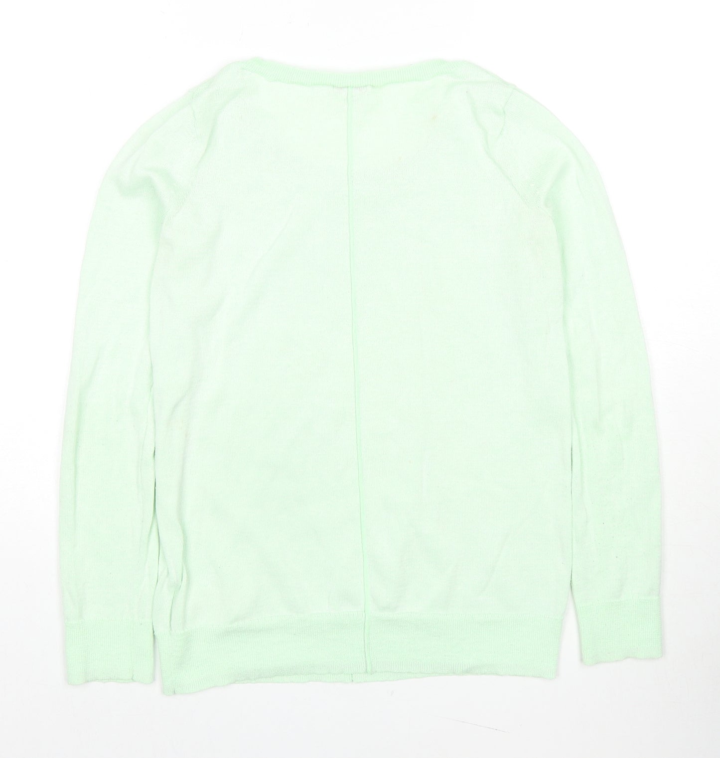 Gap Womens Green Round Neck Polyester Pullover Jumper Size S