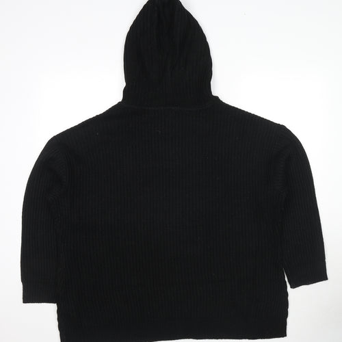 BPC Collection Womens Black Acrylic Pullover Hoodie Size 2XL Pullover