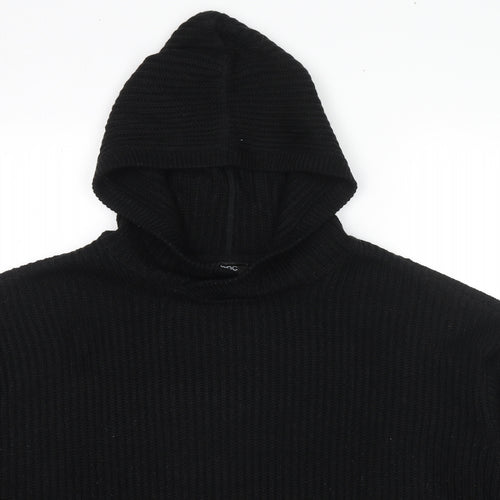 BPC Collection Womens Black Acrylic Pullover Hoodie Size 2XL Pullover
